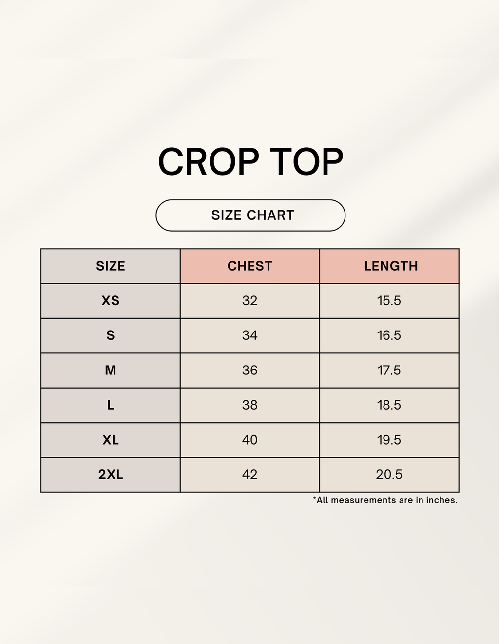Official CJP (Cockroach Janta Party) "Proud Roaches" Crop Top Merch Size chart By INDIAN YOUTH MOVEMENT