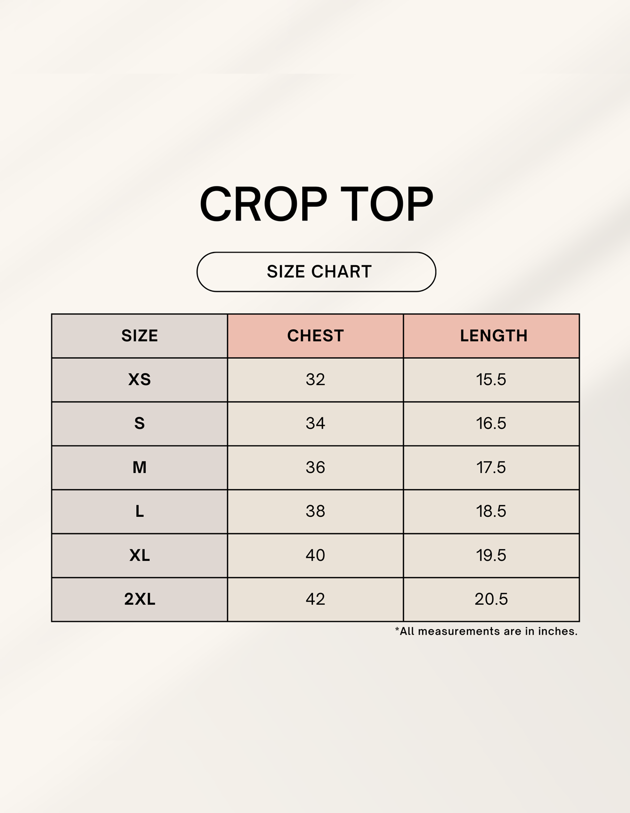 Official CJP (Cockroach Janta Party) "Proud Roaches" Crop Top Merch Size chart By INDIAN YOUTH MOVEMENT