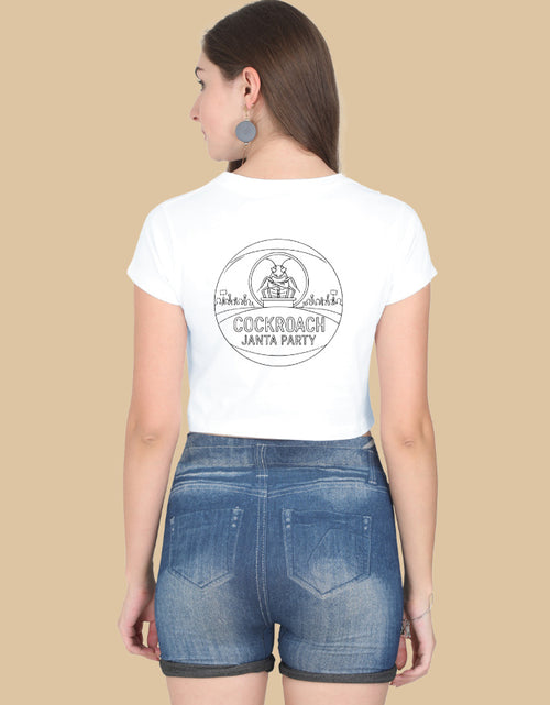 Official CJP (Cockroach Janta Party) "Proud Roaches" Crop Top Merch backside By INDIAN YOUTH MOVEMENT