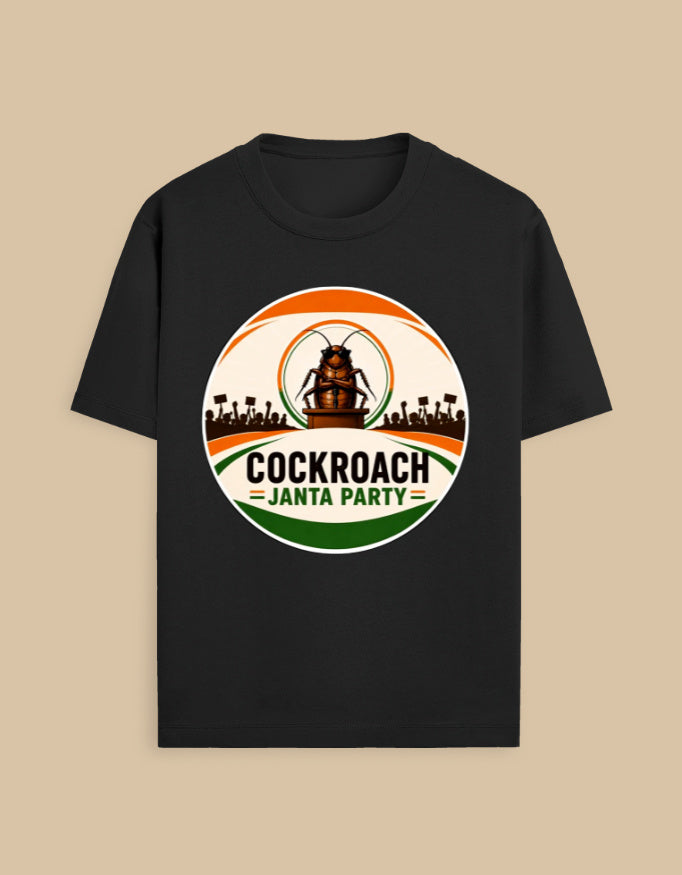 Official CJP (Cockroach Janta Party) Icon Unisex T-shirt Merch By INDIAN YOUTH MOVEMENT